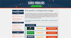 Desktop Screenshot of euros-parieurs.com